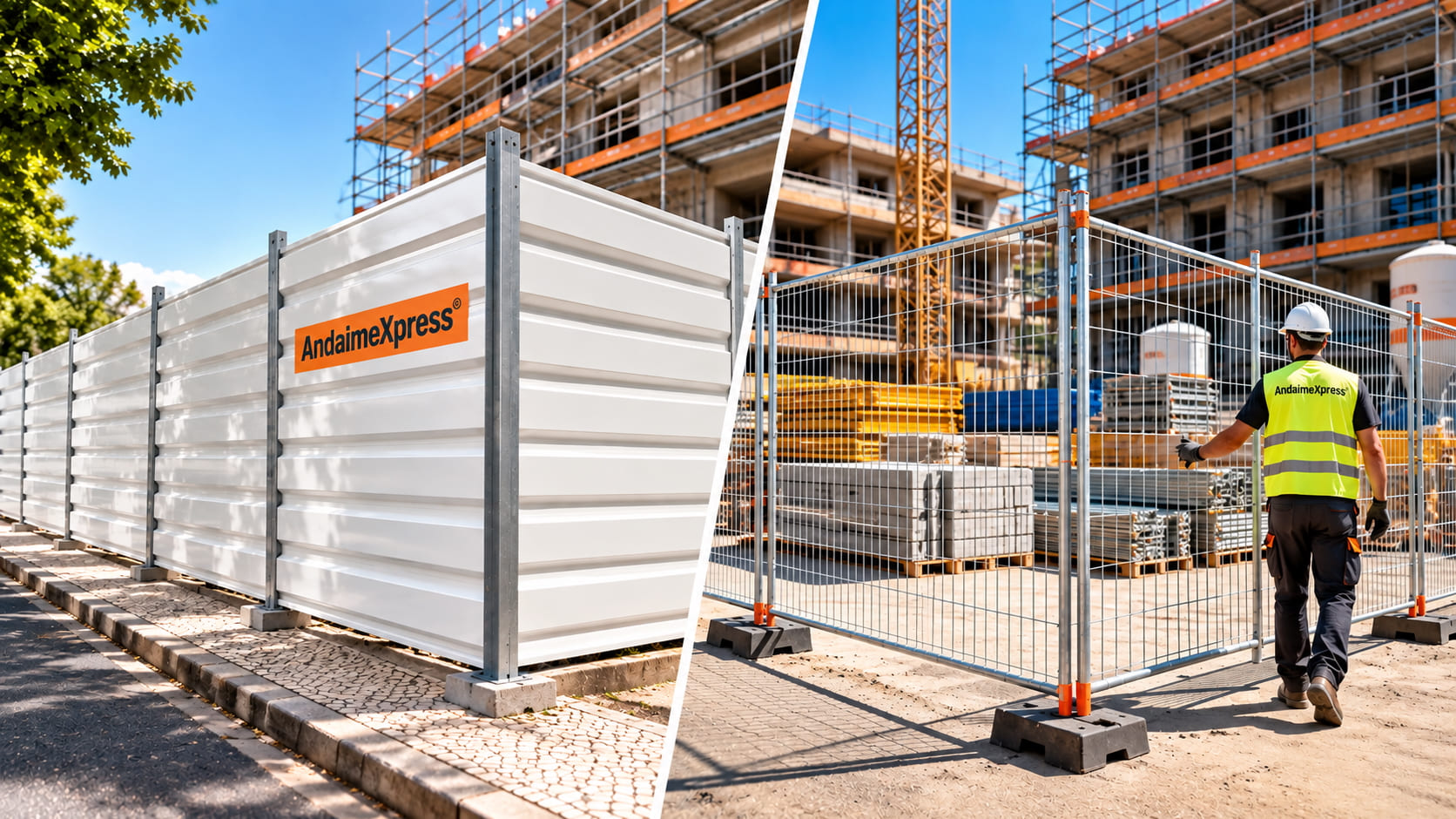 Andaime Express Tapumes ou Painéis Amovíveis para Obras Qual a diferença e quando utilizar cada solução